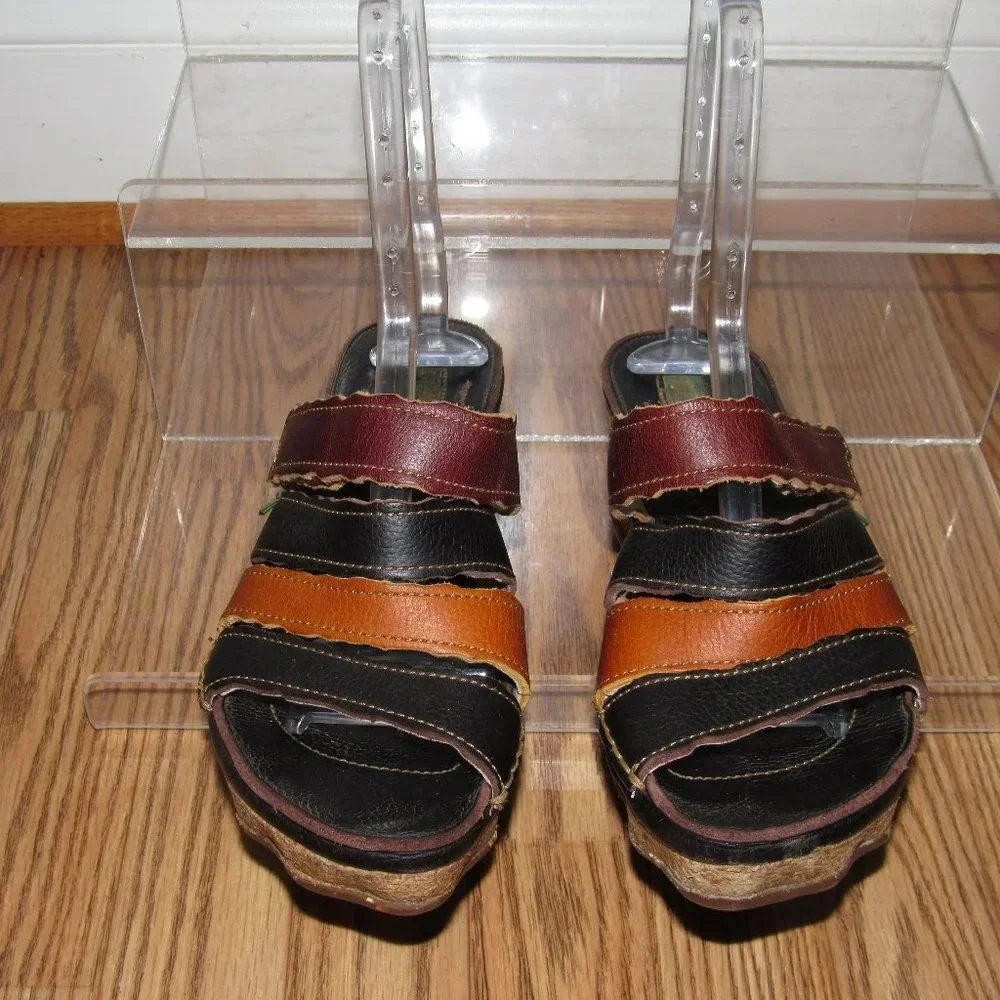 El Naturalista Wedge Slip-On Sandals Size 40/US 8